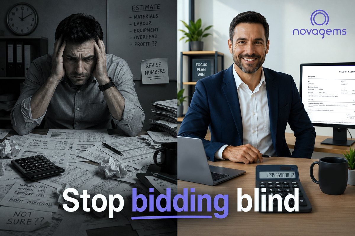Stop bidding blind — Novagems pricing calculator for security operators
